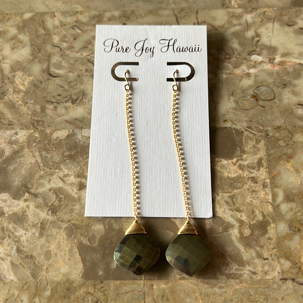 Pure Joy Hawaii Pyrite Earrings